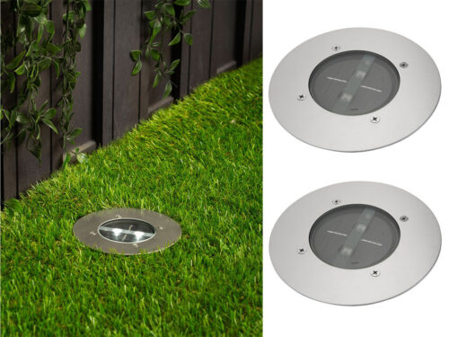 2x Ranex LED Bodeneinbauleuchte für Außen Edelstahl rund Außenbeleuchtung IP67 - Afbeelding 1 van 7
