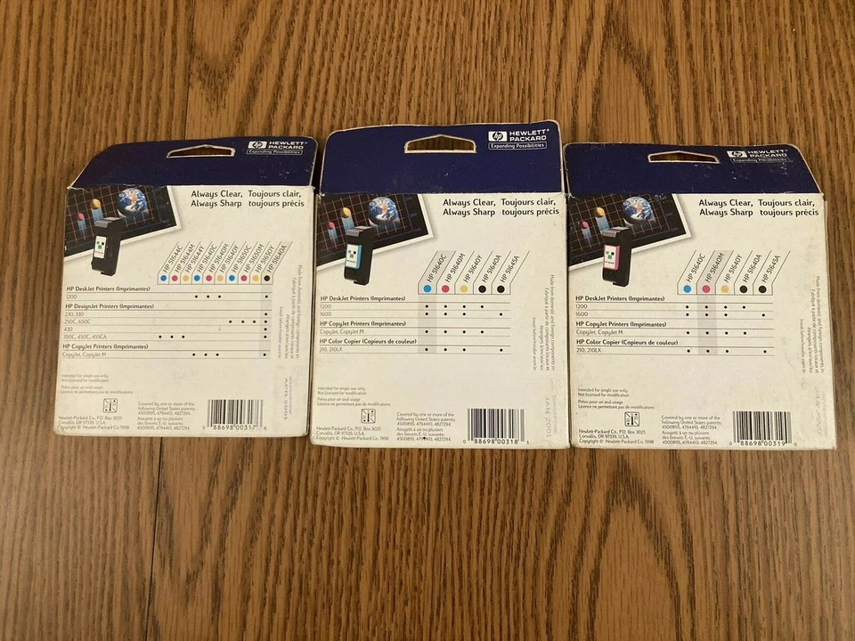 Genuine HP 40 Ink Cartridges Set BCM 51640A 51640C 51640M - Bundle - Image 4 of 4