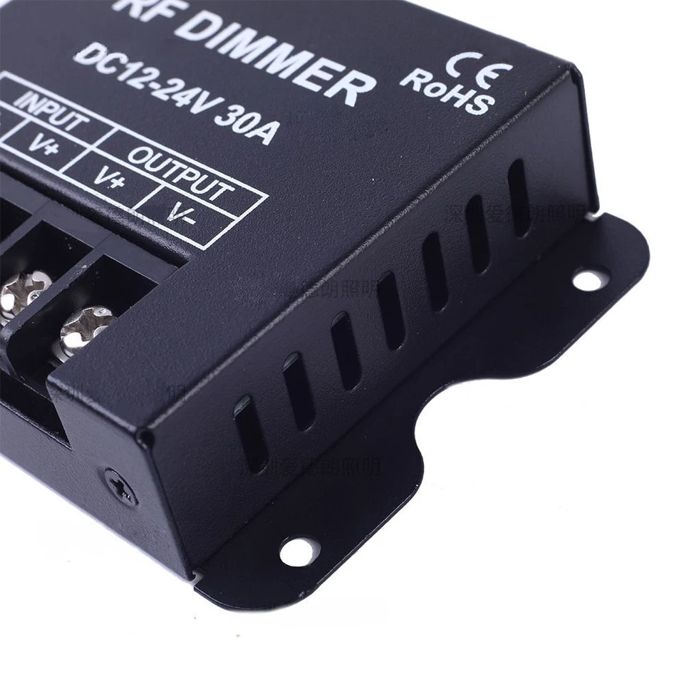 12-24v 30A RF LED Dimmer for Single Colour LED Strip Light 3 Keys Remote Control - Image 3 of 4