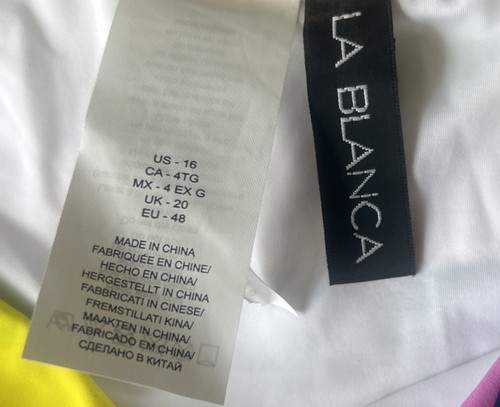 NWT LA BLANCA Bikini Bottoms Womens Size 16 New Beach Swim Colorful MSRP $73 - Picture 6 of 8