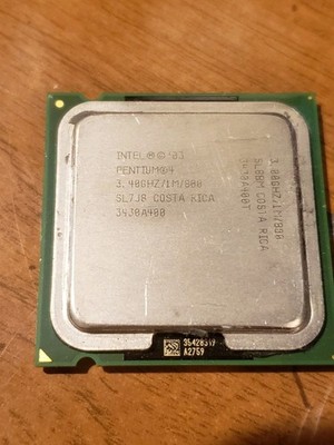 Vintage Rare Intel Pentium 4 CPU Double Stamped 3.4GHz LGA775 SL7J8 3.0ghz SL8BM
