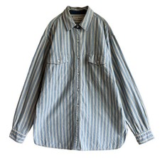 L.L.Bean Vintage Striped Long Sleeve Work Shi...