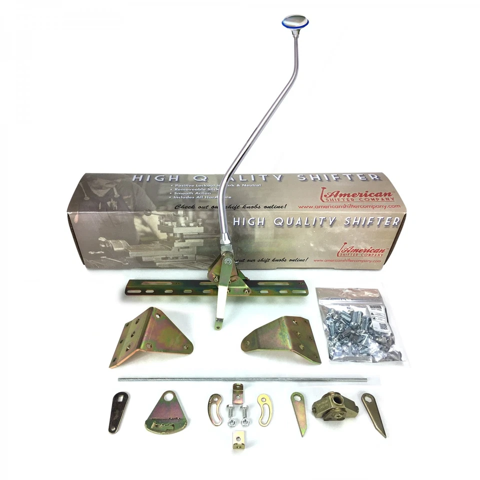 Kit de palanca de cambios de transmisión de cambio lateral de lujo con 23 brazos cisne cromados para GM TH350  Foto 2 de 4