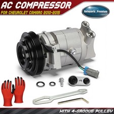 A/C Compressor w/ 4-Groove Pulley & 10S15 Style for Chevrolet Camaro 2010-2015