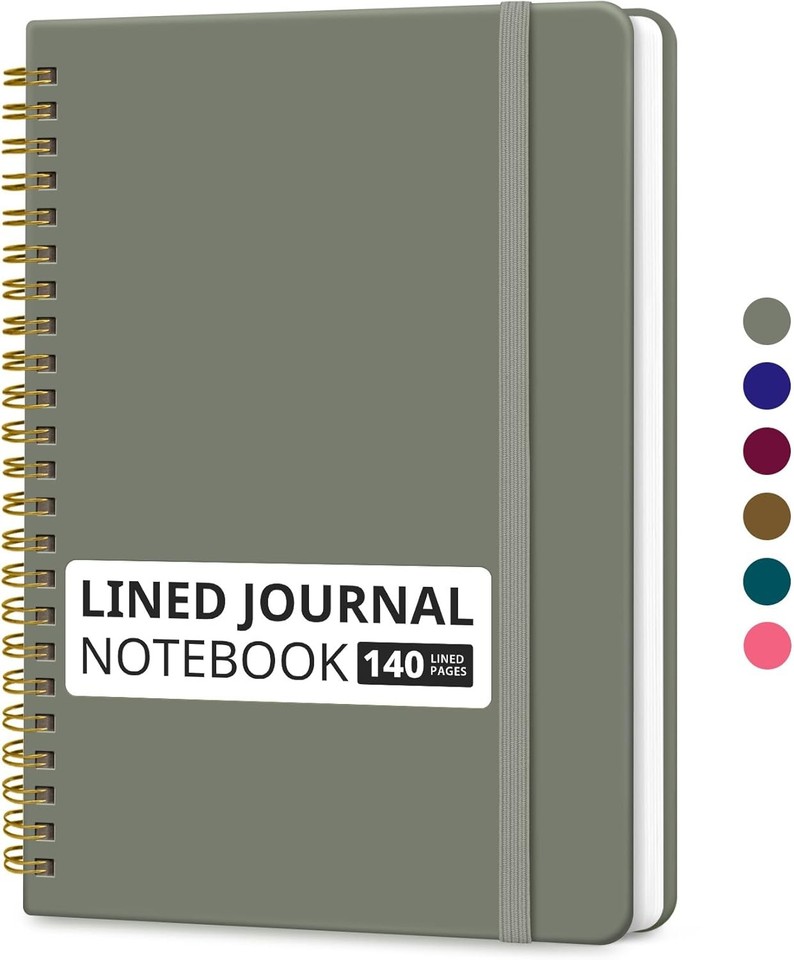 Taja Blank Spiral Journal Notebook for Women & Men, 140 Pages, Sketch ...