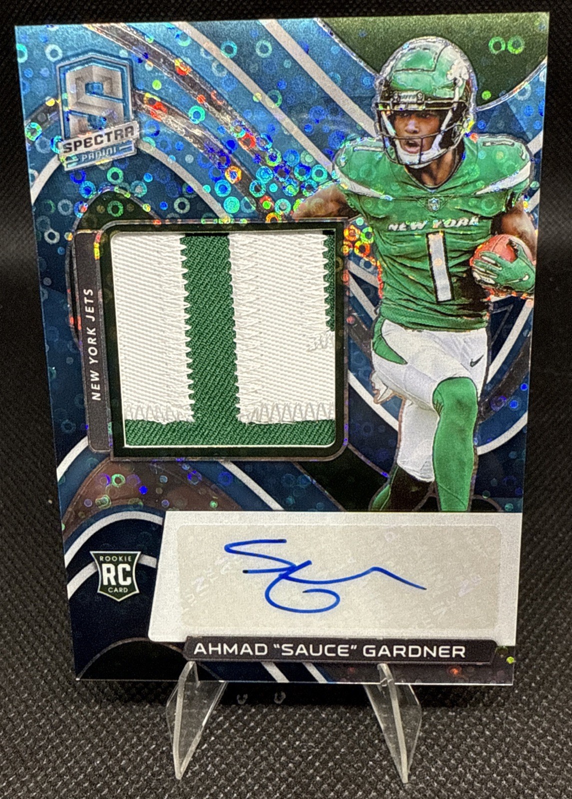 SAUCE GARDNER - 2022 Spectra Neon Blue RPA #203 (RC) /60- NY JETS