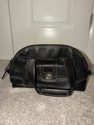 2009 Authentic Vintage Coach bag (Black Hampton Leather Zip Satchel)
