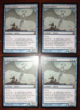 4 x Magic Karte / Card : Argent Sphinx : Scars of Mirrodin (2010) MtG englisch