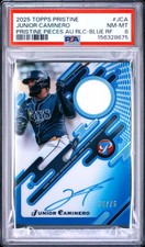 2025 TOPPS PRISTINE PIECES AUTO RELIC #JCA JUNIOR CAMINERO 74/75 PSA 8