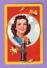 1 Single Swap Playing Card COCA COLA AD DECO VINTAGE PINUP PRETTY GIRL SODA POP