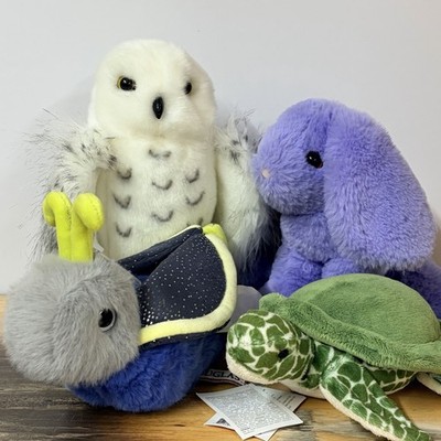 Douglas Flint Firefly Lilac Bunny Snowy Owl Tillie Turtle Plush Lot Of 4 