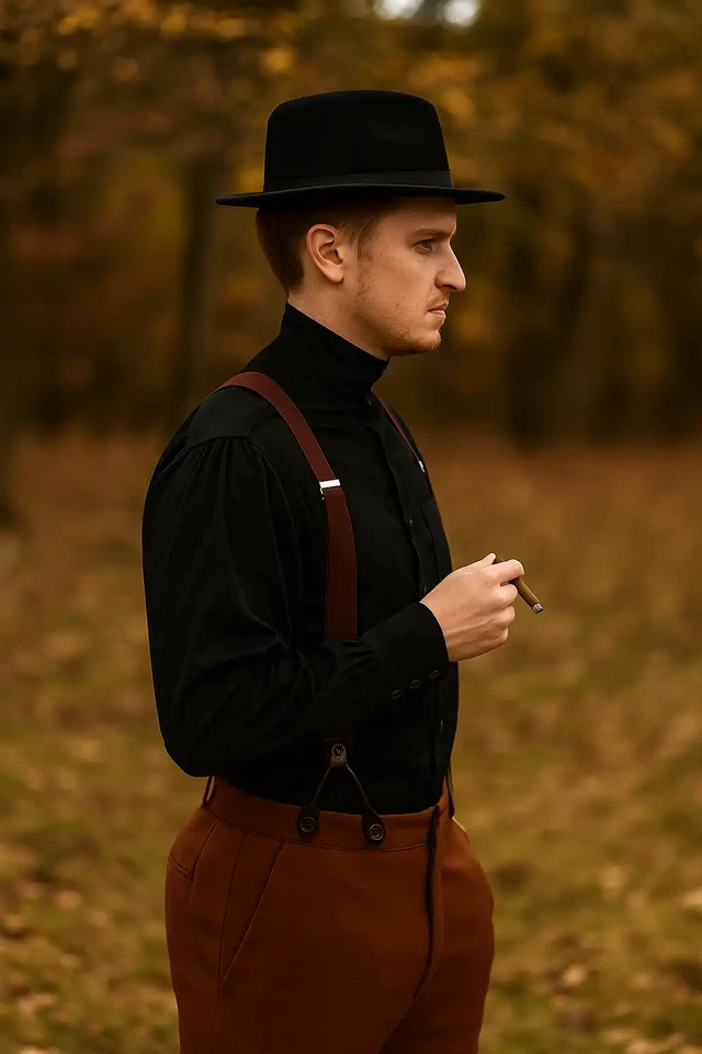 ThePirateDressing стимпанк викторианский костюм сеньор рубашка [черный] - Изображение 2 из 4