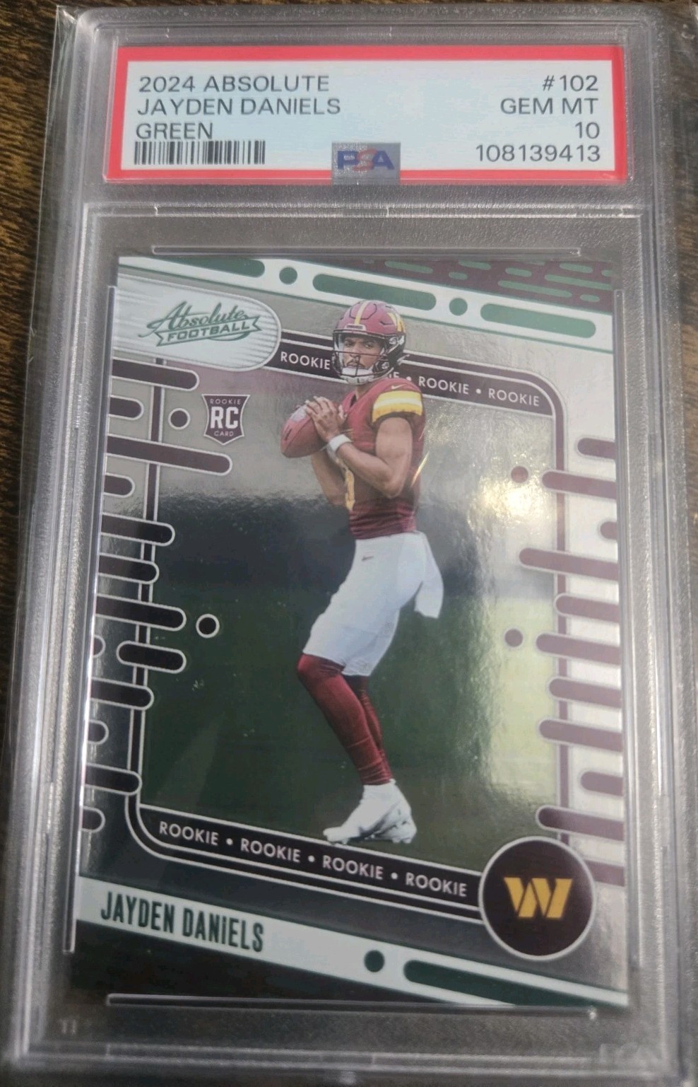 Jayden Daniels Panini Absolute #102 Green