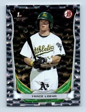 2014 Bowman Draft Picks & Prospects Trace Loehr Silver Ice Oakland Athletics