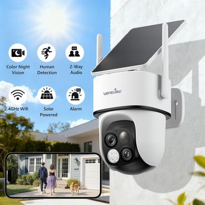 Wansview 3MP 2K FUNK WLAN WIFI IP CAMERA Outdoor AUßEN Solar ÜBERWACHUNGSKAMERA