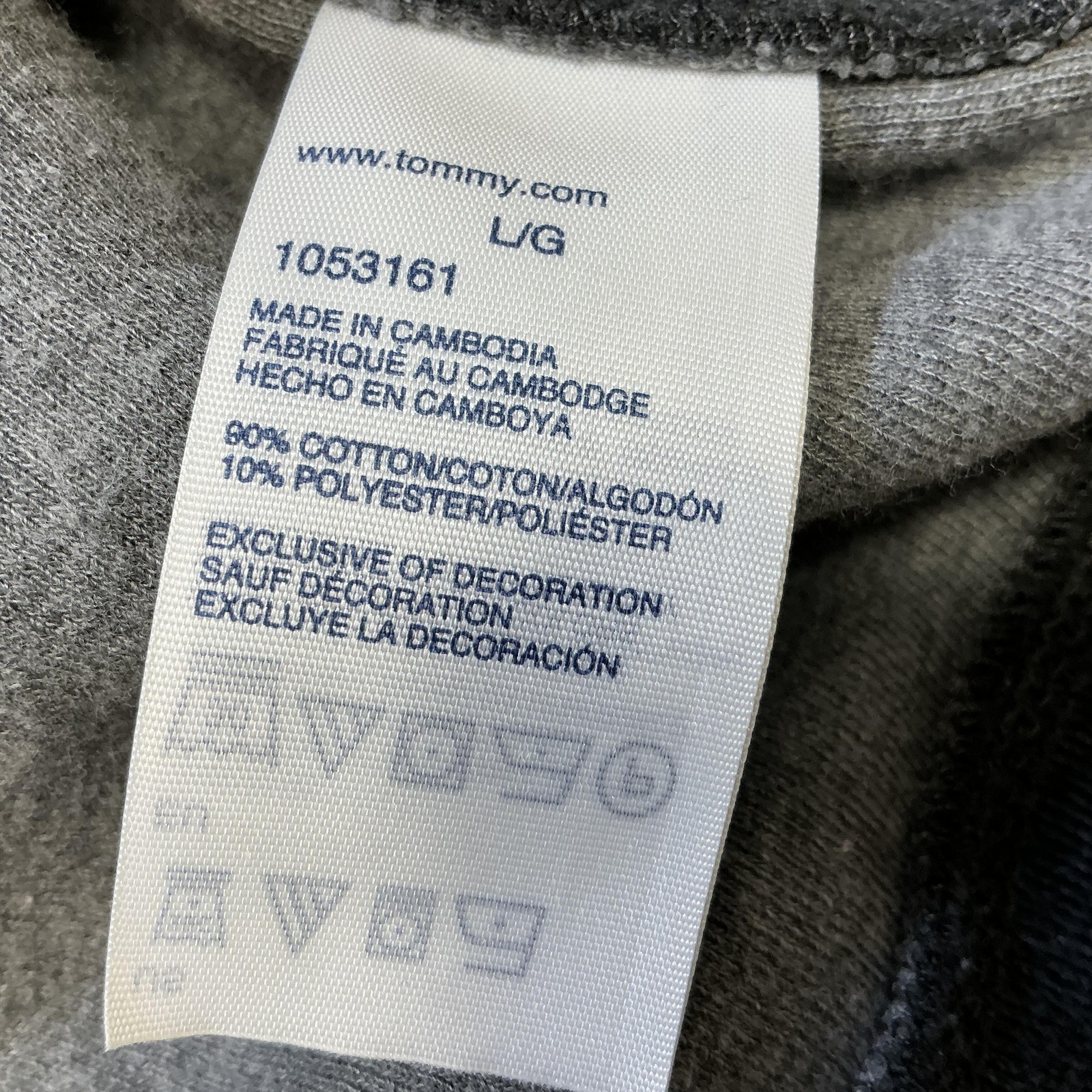 Tommy Hilfiger Sweater Mens Large Gray Black Crewneck Pullover Logo Cotton Blend thumbnail 9