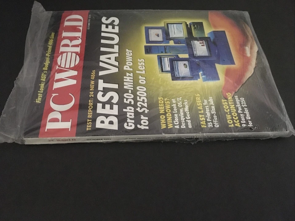 PC World OCT 1992 - Back Issue COMPUTER Magazine - Test Report: 24 New 486s - Image 2 of 2