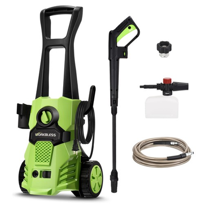 #ad Electric Pressure Washer w 23ft Hose amp; 18ft Cord Angle Adjustable Nozzle F... $154.12