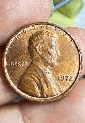 1972 Lincoln Small No Mint Cent Penny  (XF)  with Rim, DDO error's  See Pic's