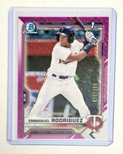 2021 Bowman Chrome Emmanuel Rodriguez 1st Fuchsia Shimmer /199 Twins BCP-207