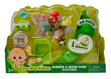 Pea Pod Babies Dinner & Bath Time Playset NEW