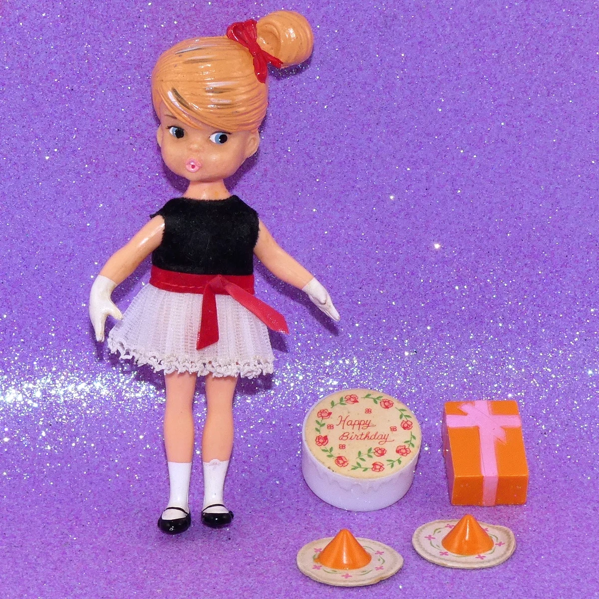 Vintage 1965‎ Hasbro Dolly Darling Hatbox Doll - Karen  Molded hair Vintage 1965 Hasbro Dolly Darlings Hat Box Series Shary  main image 4