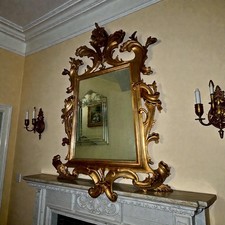 Antique Louis XVI mantelpiece or table mirror, French origins, 1900
