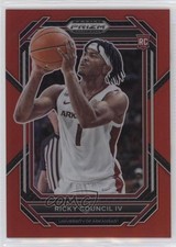 2023-24 Panini Prizm Draft Picks Red Prizm 35/299 Ricky Council IV #1 6u3