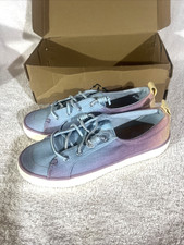 Sperry Women's Size 7 Crest Vibe Shimmer Blue Purple Multi Sneakers Shoes NIB