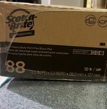 3M 88 Scotch-Brite Extra Heavy Duty  3.5" x 5" Pot 'n Pan Scour Pad 40ct NEW