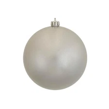 Vickerman N592007DCV Silver Candy UV Drilled Cap Ball Ornament  8 in.