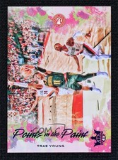 2019-20 Panini Court Kings Points in the Paint Sapphire 4/25 Trae Young #16 9su