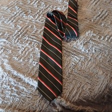 Wembley Men's Tie Black Red White Striped Pattern Classic Formal Neckwear