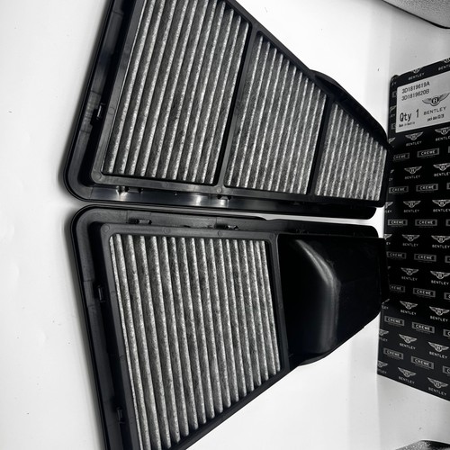 Bentley Continental GT 2003-2020 Left Cabin air filters Set P/N 3D1819619A Photo - $91