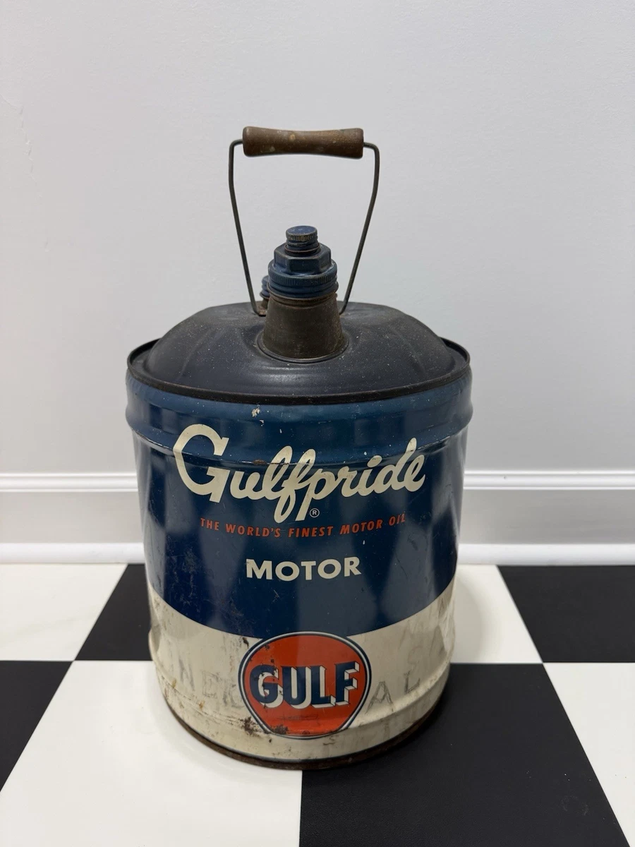 Gulf In Collectible Gas & Oil Advertising Cans And Buckets for