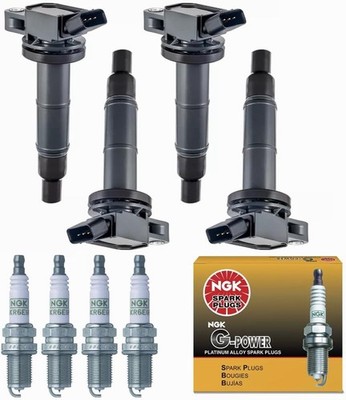 Ignition Coil Pack UF333 & NGK Platinum Spark Plug Replacement For Toyota Cam...