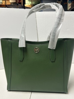 NWT MICHAEL KORS Big Tote  Bag In AMAZON GREEN Leather Gold