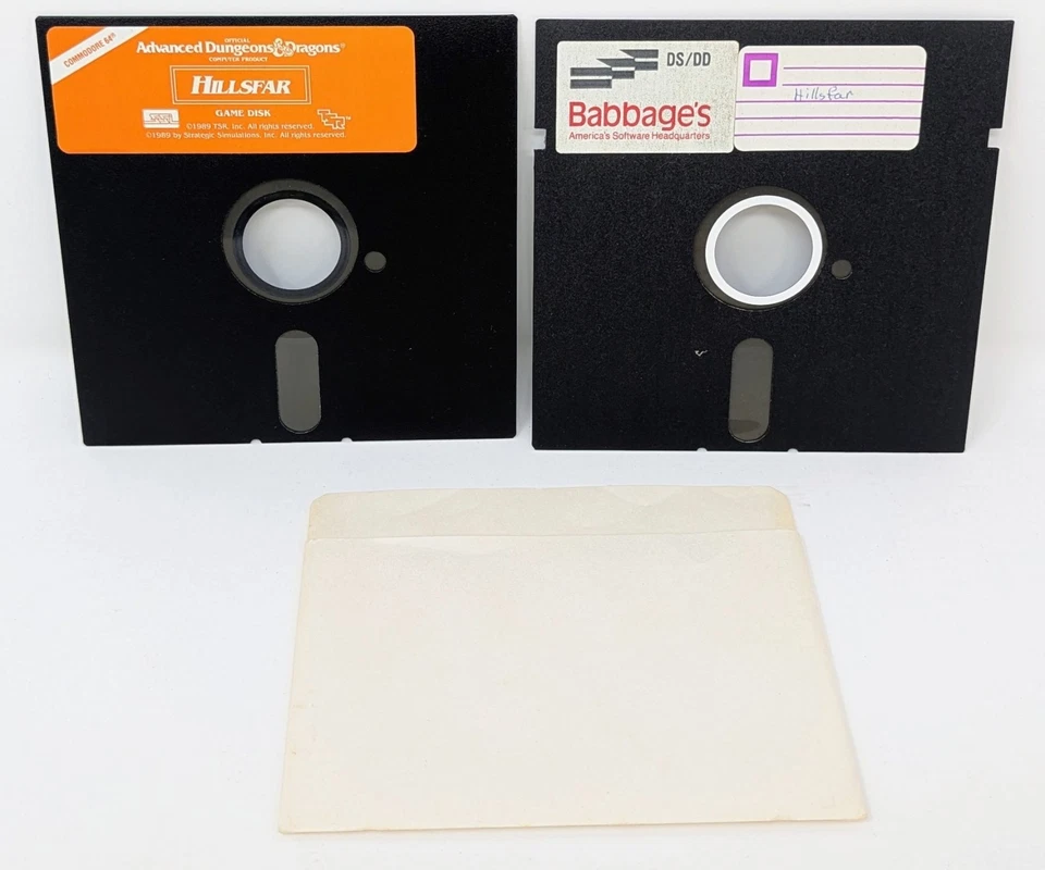 Advanced D&D: Hillsfar (Commodore 64 C64, 1989) 5 1/4" Disks - Complete! - Image 4 of 4