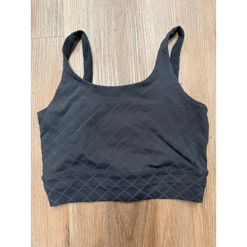 Nike Dri-FIT Sports Bra XS Black Quilted Lightweight Low Impact Gym Workout - Image 3 of 4