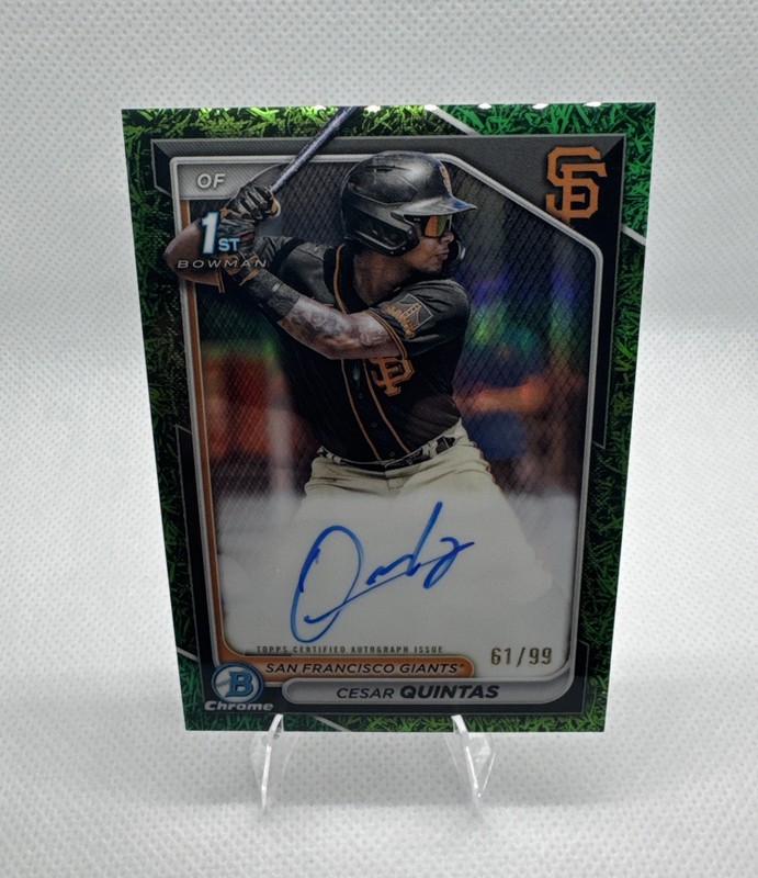 2024 Bowman Chrome Cesar Quintas 1ST AUTO Green Grass Refractor /99 ๐ฅ