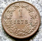 Photo of a 1878 Austria 1 Kreuzer from an eBay sale