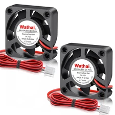2Pack 40Mm X 10Mm DC Small 12V Cooling Fan 6500RPM Dual Ball Brushless 12 Volt F