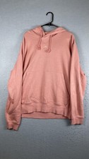 Adidas Hoodie Womens Large Pink Fleece Pullover Embroidered Logo Sweatshirt