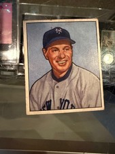 1950 BOWMAN #220 LEO DUROCHER NEW YORK YANKEES BASEBALL CARD EX