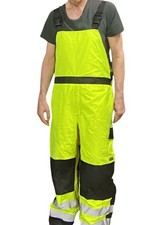 OccunoMix High-Visibility Reflective Work Safety Overalls Bibs Yellow Black XL