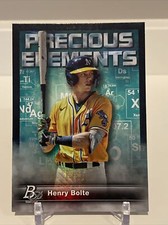 2023 Bowman Platinum Precious Elements #PE-6 Henry Bolte Oakland Athletics