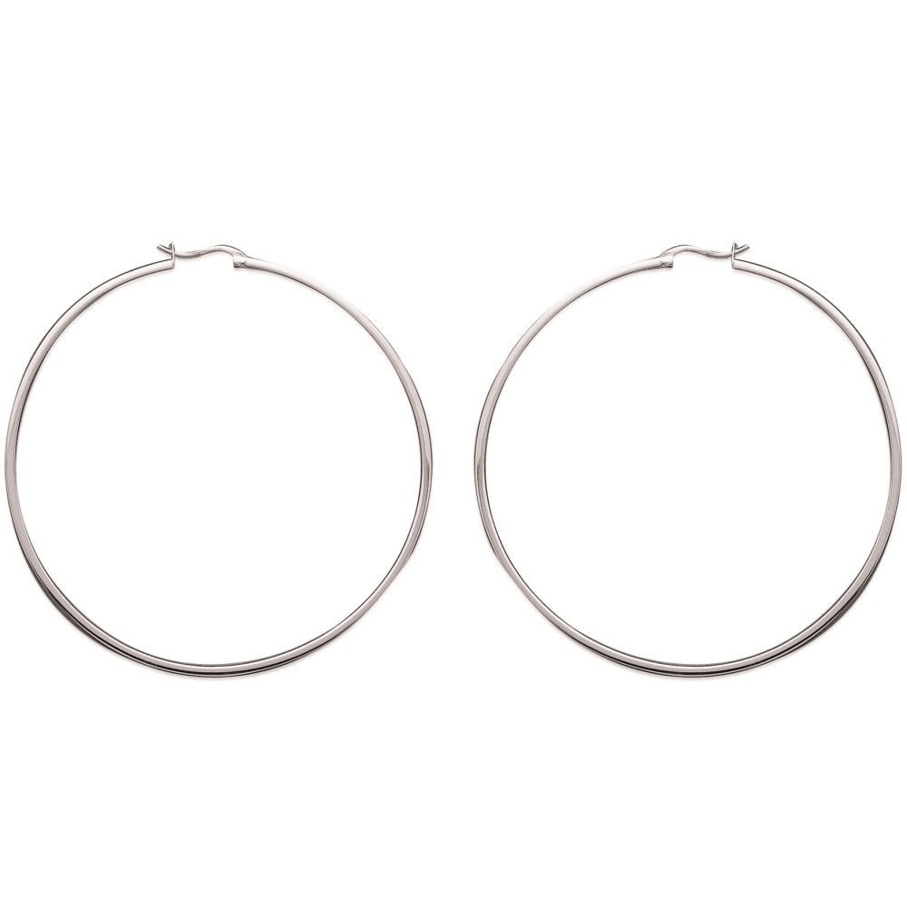 Créoles 65mm Argent 925 sans nickel pour oreilles sensibles à fil carré