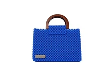 Handmade Acrylic Beaded Handmade Handbags - Elorm Collection (Small, Royal Blue)