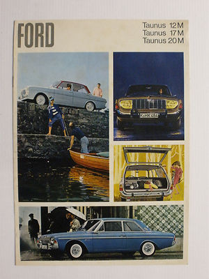 Prospekt Ford Taunus 12M 17M 20M Linie Weltrekord Marathon V4 Tornado V6 Motor