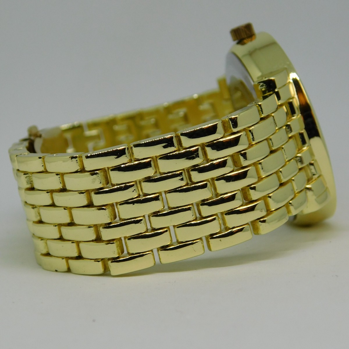 Chapado en Laton ゴールド　Mgs-23 GINO MILANO No:8494 Gold Tone Quartz Analog Men's Watch Sz